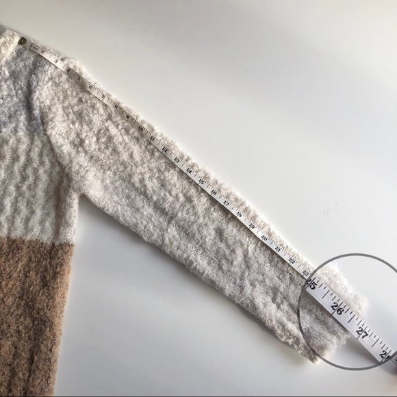 Bass Womens Boucle Cable Knit Colour Block Sweater - Picture 12 of 13